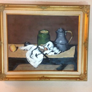 Cezanne "Still Life with Green Pot and Pewter Jug" 1887
Original at the Musee D'Orsay, Paris. We did see this in person although it was a pleasant surprise!