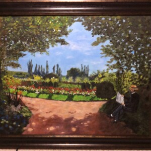 Claude Monet - "Adolphe Monet Reading in the Garden"