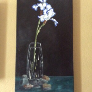 "Still Life with Irises in Vase" 2014