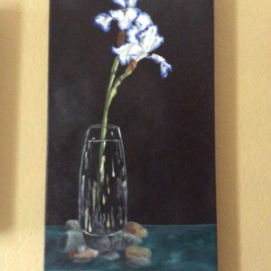 "Still Life with Irises in Vase" 2014