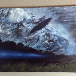 "Under the Wave" 16 x 20 Surfer