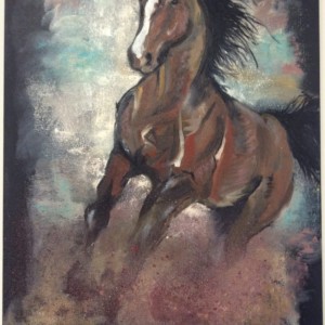 Horse with Abstraction 16 x 20 Horse with Abstraction