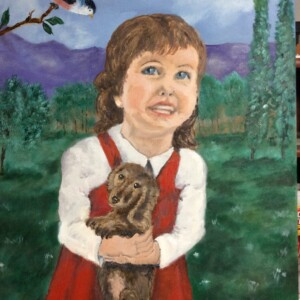 Little Girl with Puppy 16 x 20 2019 Little Girl with Puppy
