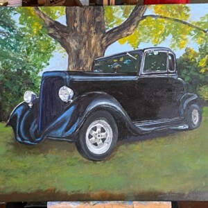 This 1934 Plymouth was restored by David Hopper in Great Falls, MT. It had bullet holes in it ... (Dillinger?)