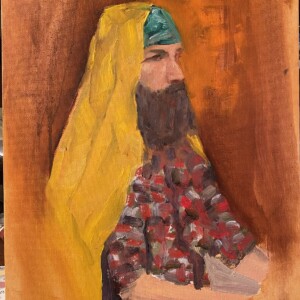 A portrait study from a live model 16x20