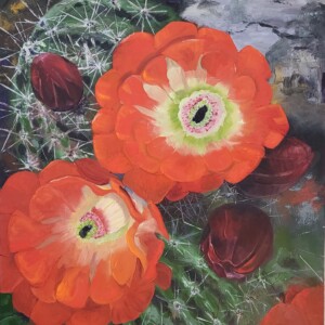 Desert Color Burst 24 x 30 This is the third in my Desert Bloom Series