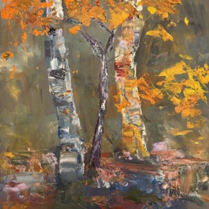 Aspen Study, 8 x 10, Oil on Board, 2024