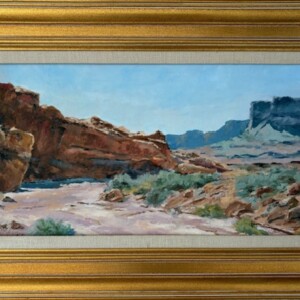 Vermillion Cliffs study, 12 x 24, Oil on Board, 2024