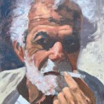 "Herschel" - a character I met at the coffee shop I go to. 9 x 12 on board