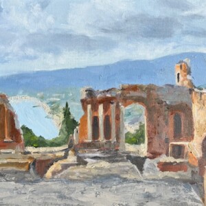 Ancient Theater of Taormina, 2025 9 x 12 Oil on Board