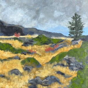 Etna Lava Fields, 2025 9 x 12 Oil on Board